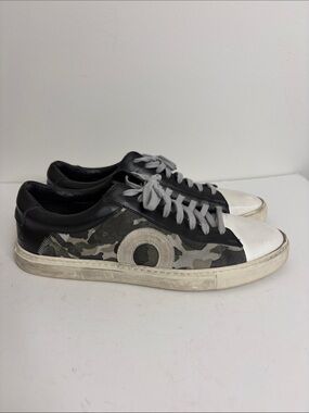 Oliver Cabell Low 1 Sneakers Men 43 10 Black Gray Distressed Camo Leather Shoes